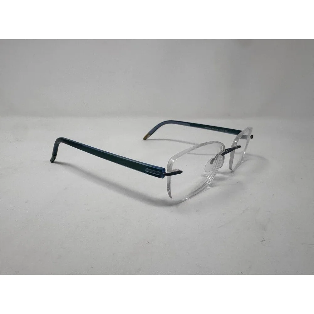 Silhouette 5379 6056 Blue Rimless Eyeglass Frames 40-17-130 Austria Authentic
